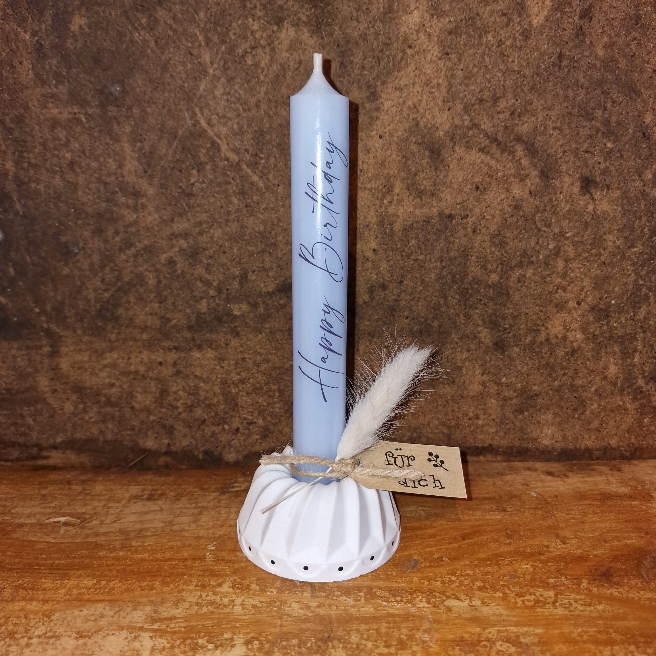 Geschenk-Set Guglhupf mit Kerze “Happy Birthday…für dich”