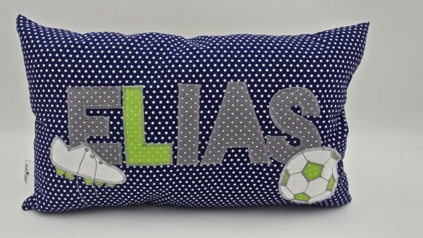 Namenskissen 20x40cm "royalblau" – Bild 2
