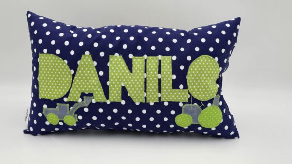 Namenskissen 20x40cm "royalblau" – Bild 3