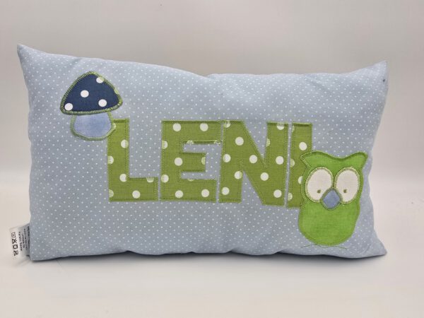 Namenskissen 20x40cm "hellblau" – Bild 4
