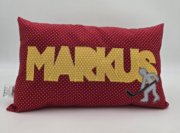 Namenskissen 20x40cm "rot"